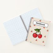 Carnet Conception de motif rayé cerise mignonne (Intérieur)
