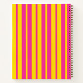 Carnet Conception de motif rayé stylé rose jaune (Dos)