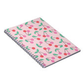 Carnet Conception de motif transparent de cerise mignonne (Côté Droit)