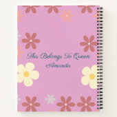 Carnet Conception de motifs floraux personnalisables (Dos)