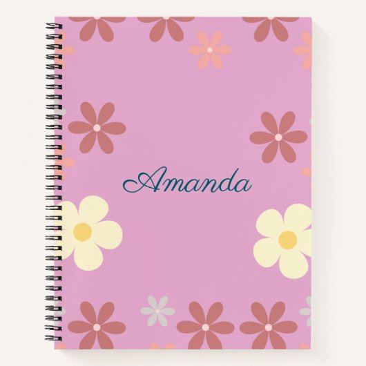 Carnet Conception de motifs floraux personnalisables (Devant)