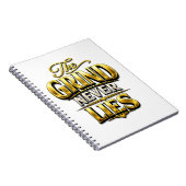 Carnet Conception de motivation en or The Grind Never Lie (Côté Droit)