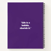 Carnet Conception de motivation La vie est une bulle (Dos)