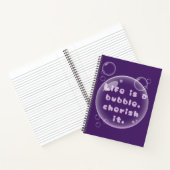 Carnet Conception de motivation La vie est une bulle (Intérieur)