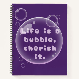 Carnet Conception de motivation La vie est une bulle