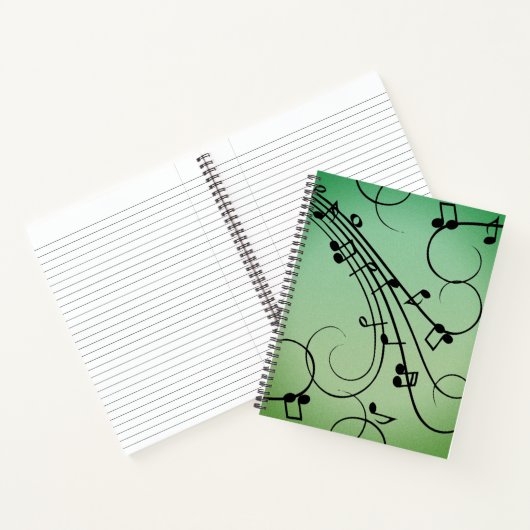 Carnet Conception de musique verte Notes Fantaisie (Intérieur)