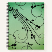 Carnet Conception de musique verte Notes Fantaisie (Devant)