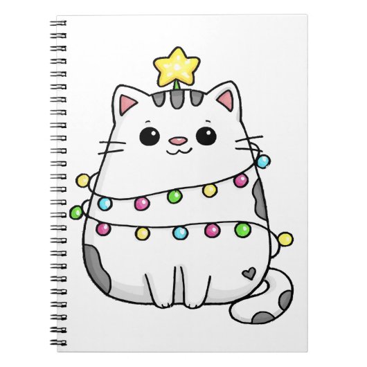 Carnet Conception de Noël de chat mignon  (Devant)