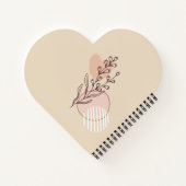 Carnet Conception de nom de script floral Boho Momfulness (Dos)