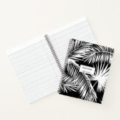 Carnet Conception de palmiers noirs et blancs (Intérieur)