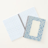 Carnet conception de papeterie bleue de carreau d'Azulejo (Intérieur)