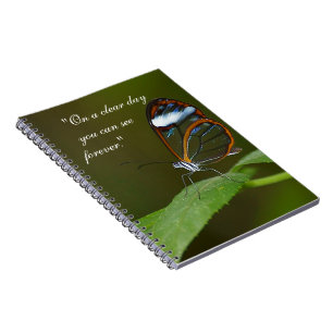 Carnet Conception de papillon de Glasswing "temps clair"