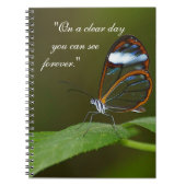 Carnet Conception de papillon de Glasswing "temps clair" (Devant)