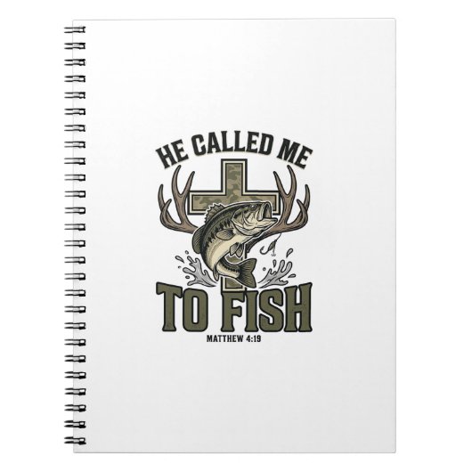Carnet Conception de pêche chrétienne Il m'a appelé à pêc (Devant)