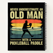 Carnet Conception de pickleball cool pour hommes Grand-pè (Dos)