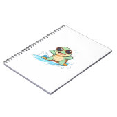 Carnet Conception de plage d'été de tortue chibi mignonne (Côté gauche)
