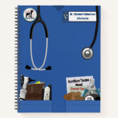 Carnet Conception de poches bleues vétérinaires (Devant)