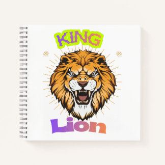 Carnet Conception de portrait majestueux de lion couronné