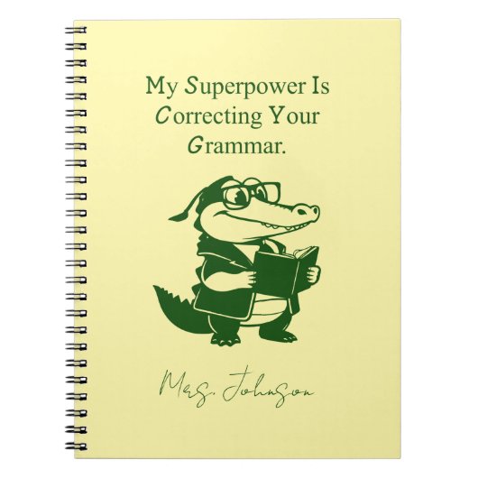 Carnet Conception de professeur d'anglais drôle de superp (Devant)