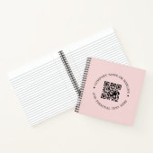 Carnet Conception de promo code QR rose poudré féminin (Intérieur)