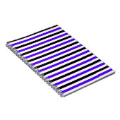 Carnet Conception de rayures blanches noires et bleues (Côté Droit)