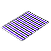 Carnet Conception de rayures blanches noires et bleues (Côté gauche)