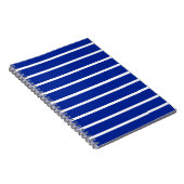 Carnet Conception de rayures bleues et blanches (Côté Droit)