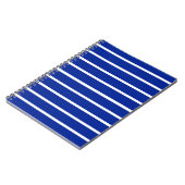 Carnet Conception de rayures bleues et blanches (Côté gauche)