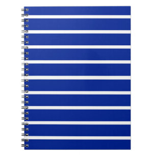 Carnet Conception de rayures bleues et blanches