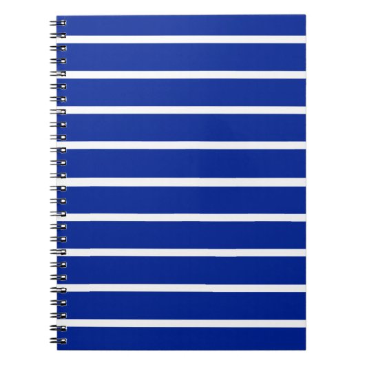 Carnet Conception de rayures bleues et blanches (Devant)