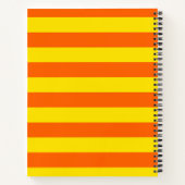 Carnet Conception de rayures jaunes orange (Dos)