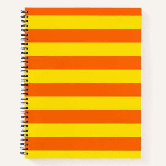 Carnet Conception de rayures jaunes orange (Devant)