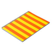 Carnet Conception de rayures jaunes orange (Côté gauche)