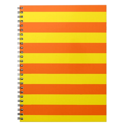 Carnet Conception de rayures jaunes orange (Devant)