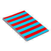 Carnet Conception de rayures rouges et bleues (Côté Droit)