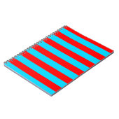 Carnet Conception de rayures rouges et bleues (Côté gauche)