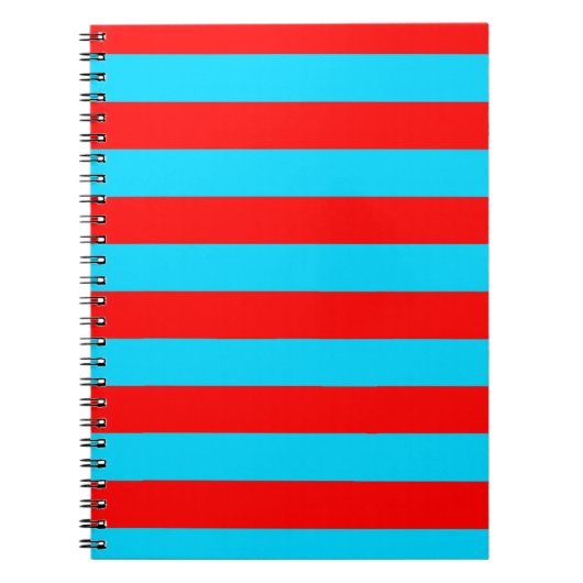 Carnet Conception de rayures rouges et bleues (Devant)