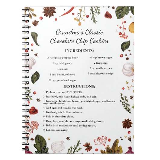 Carnet Conception de recettes de cuisine agricole (Devant)