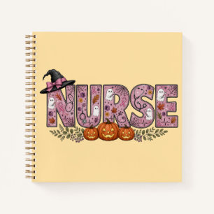 Carnet Conception de ruban rose pour infirmière Halloween