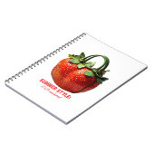 Carnet Conception de sac à main fraise - Été hyper-réalis (Côté gauche)