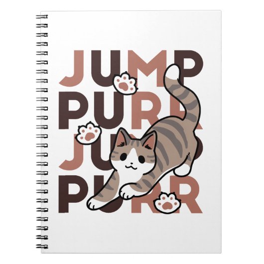 Carnet Conception de saut de chat - Artwork de purr de sa (Devant)