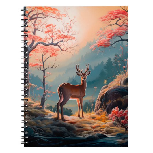 Carnet Conception de scène forestière enchantée de cerfs (Devant)