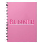 Carnet Conception de script rose coureur (Devant)