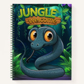 Carnet Conception de serpent de jungle bienvenue reptile (Devant)