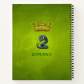 Carnet Conception de serpent de jungle bienvenue reptile (Dos)
