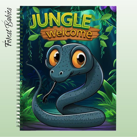 Carnet Conception de serpent de jungle bienvenue reptile