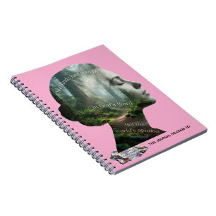 Carnet Conception de silhouette rose mignonne dans la foi