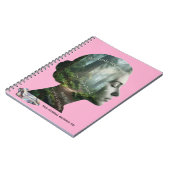 Carnet Conception de silhouette rose mignonne dans la foi (Côté gauche)