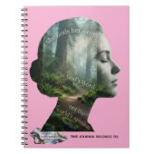 Carnet Conception de silhouette rose mignonne dans la foi (Devant)