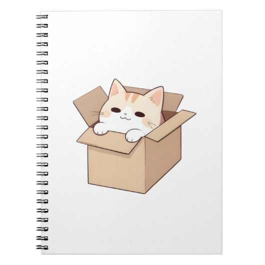 Carnet Conception de sticker Kawaii Chat Mignon dans une (Devant)